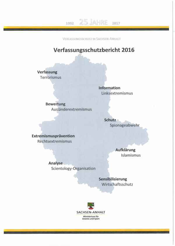 Verfassungsschutzbericht des Landes Sachsen-Anhalt 2016